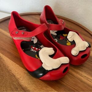 Mini Melissa Ultra Girl Disney Mickey Minnie Mouse red shoe USA size 9